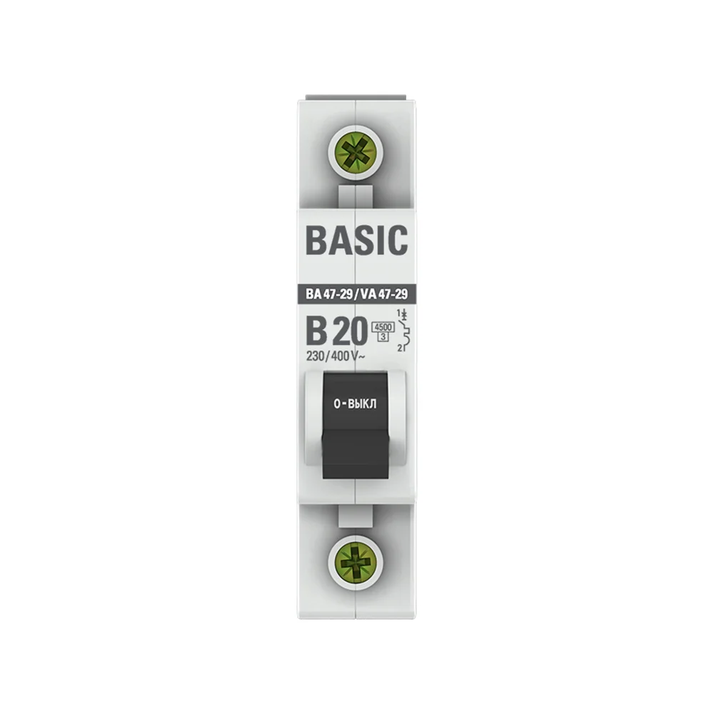 Автоматический выключатель EKF Basic ВА 47-29 mcb4729-1-20-B