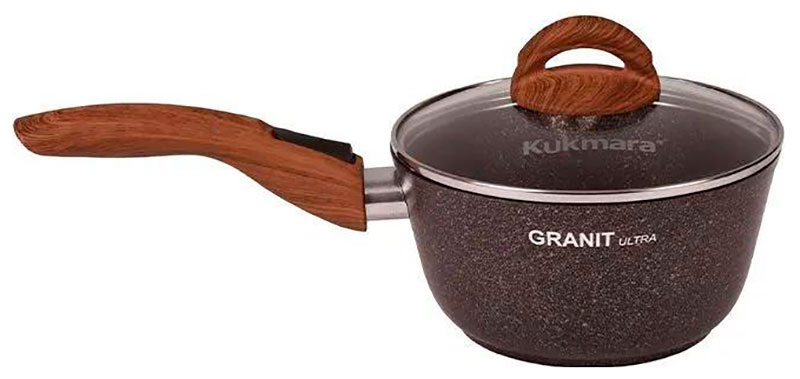 Ковш Kukmara Granit Ultra (кго0156а) 1.5 л, с носиком, со съемной ручкой, со стекл. крышкой