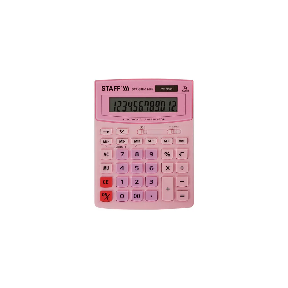 Настольный калькулятор Staff STF-888-12-PK 250452