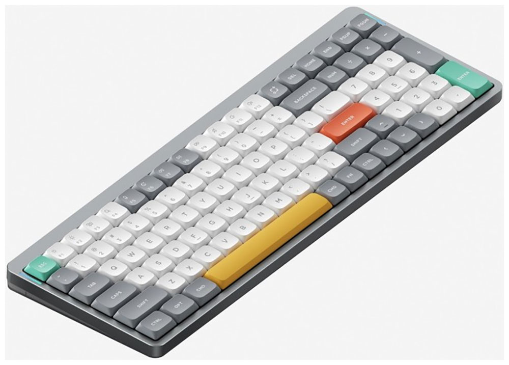 Беспроводная механическая клавиатура Nuphy QMK (AIR96v2) Lunar Gray, RGB, Hot Swap, Aloe Switch