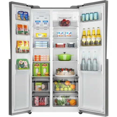 Холодильник двухкамерный HAIER HRF-523DS6RU Side by Side, инверторный, серебристый