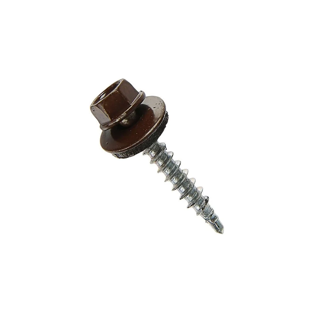 Кровельные саморезы ВИРТУОЗ 5,5х25 мм RAL8017 шоколад 200 шт. 600-23902