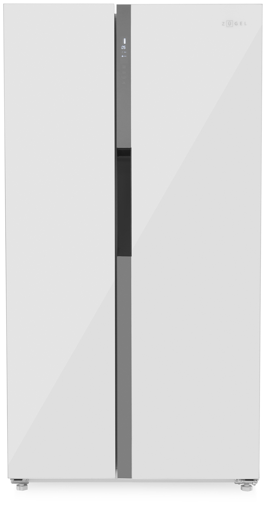 Холодильник Side-by-Side Zugel ZRSS630W, белое стекло
