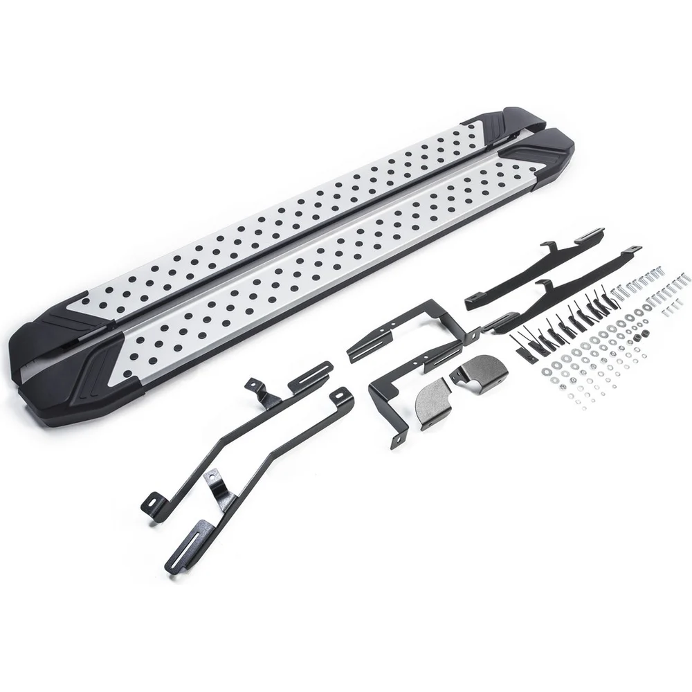 Пороги Hyundai Santa Fe 12-18/Santa Fe Premium 15-16 Rival Bmw-Style круги D180AL.2305.2