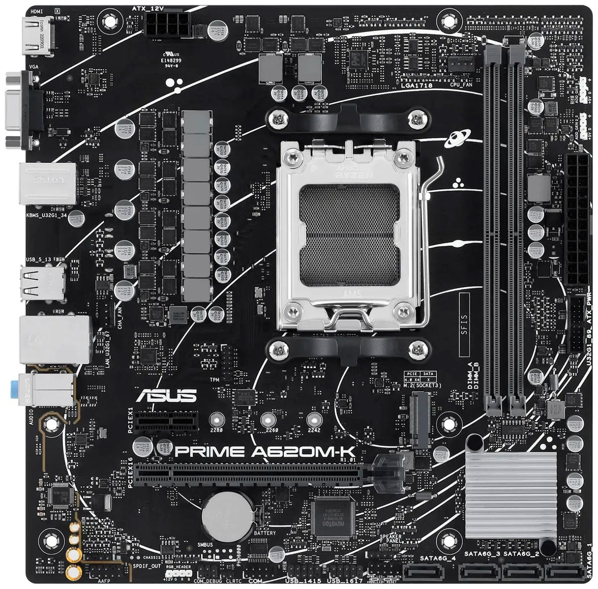 Материнская плата Asus PRIME A620M-K (AM5, mATX)