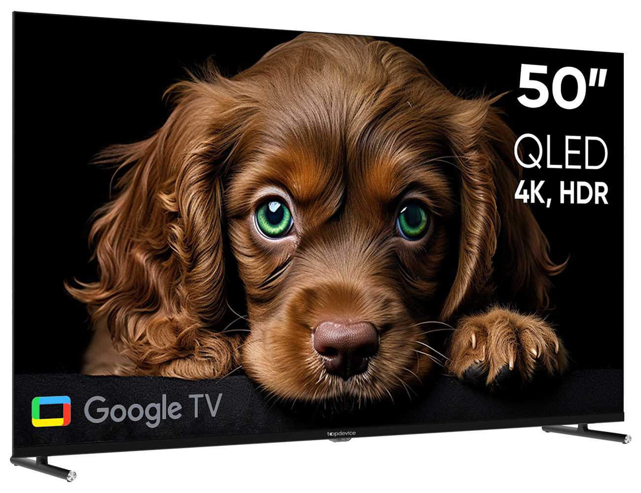 Телевизор Topdevice TV 50" QLED CQ09, c Google TV, 4K UHD (TDTV50CQ09U_BK), черный