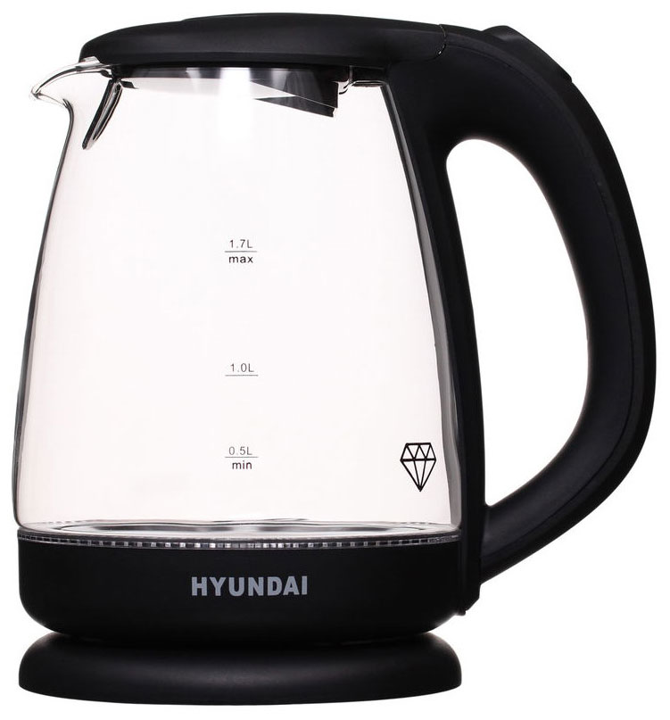 Чайник электрический Hyundai HYK-G1001 черный (стекло)