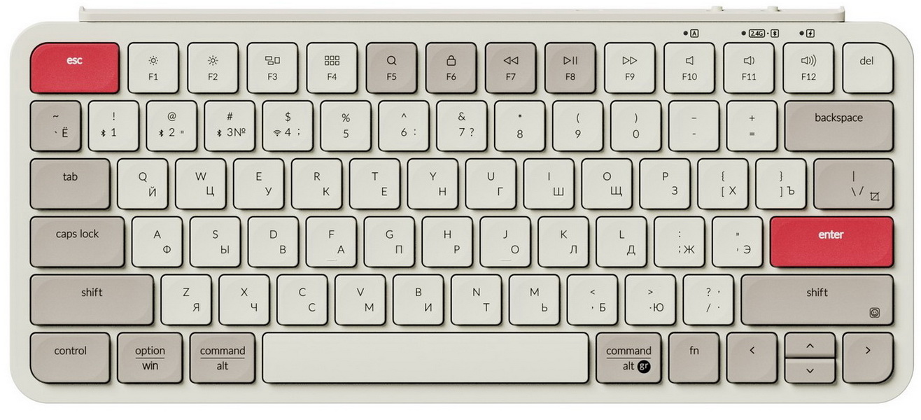Беспроводная ультратонкая клавиатура Keychron B1 Pro, 77 клавиш, ножничные переключатели, цвет Retro Red