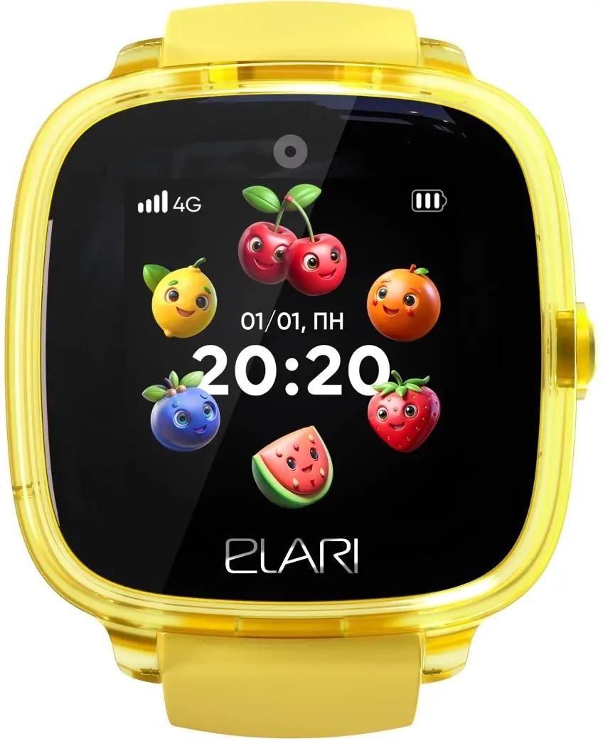 Детские часы с GPS поиском Elari KidPhone Fresh 4G - Yellow (KP-4G-F-Y)
