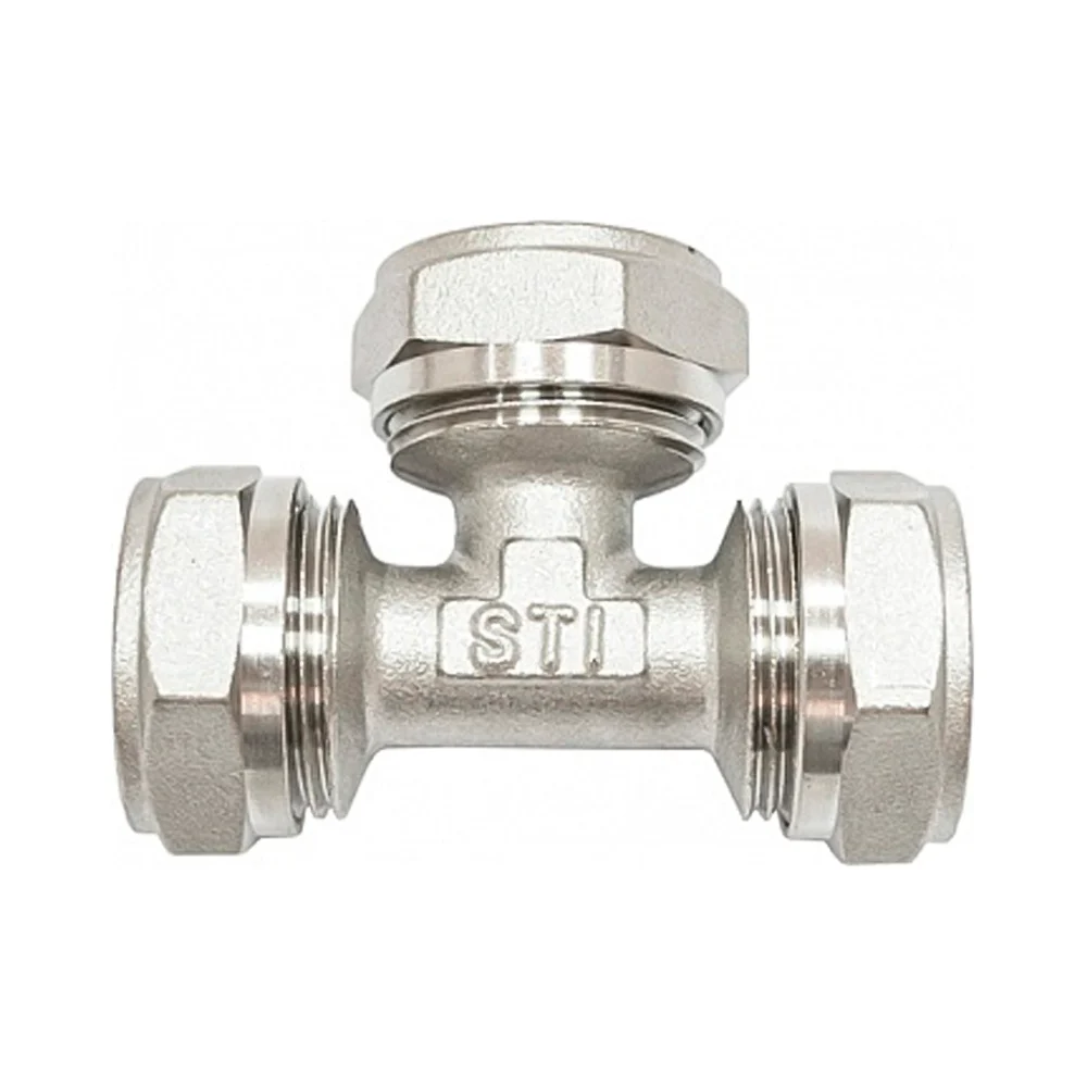 Обжимной латунный тройник STI D190-00032
