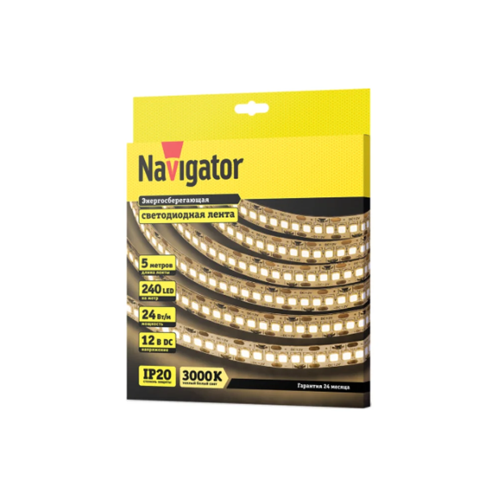 Светодиодная лента Navigator NLS-2835WW240-24-IP20-12V 14461