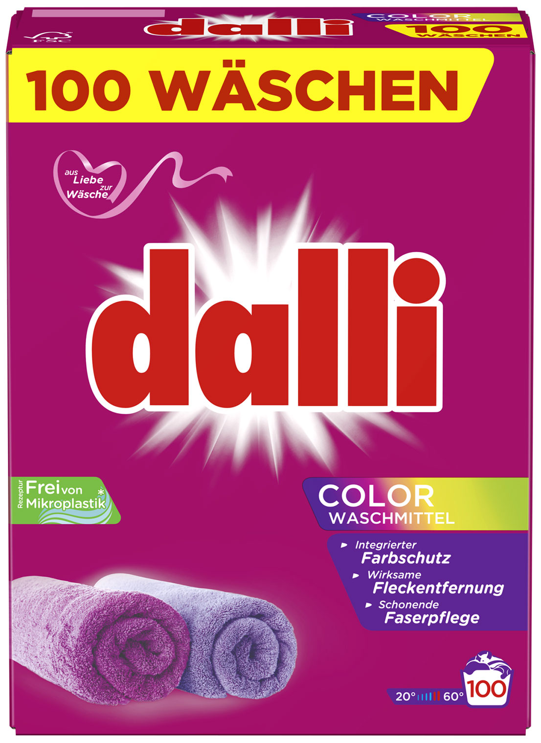Стиральный порошок  Dalli Color, для стирки цветного белья, 6 кг, 100 стирок (ST/502905)