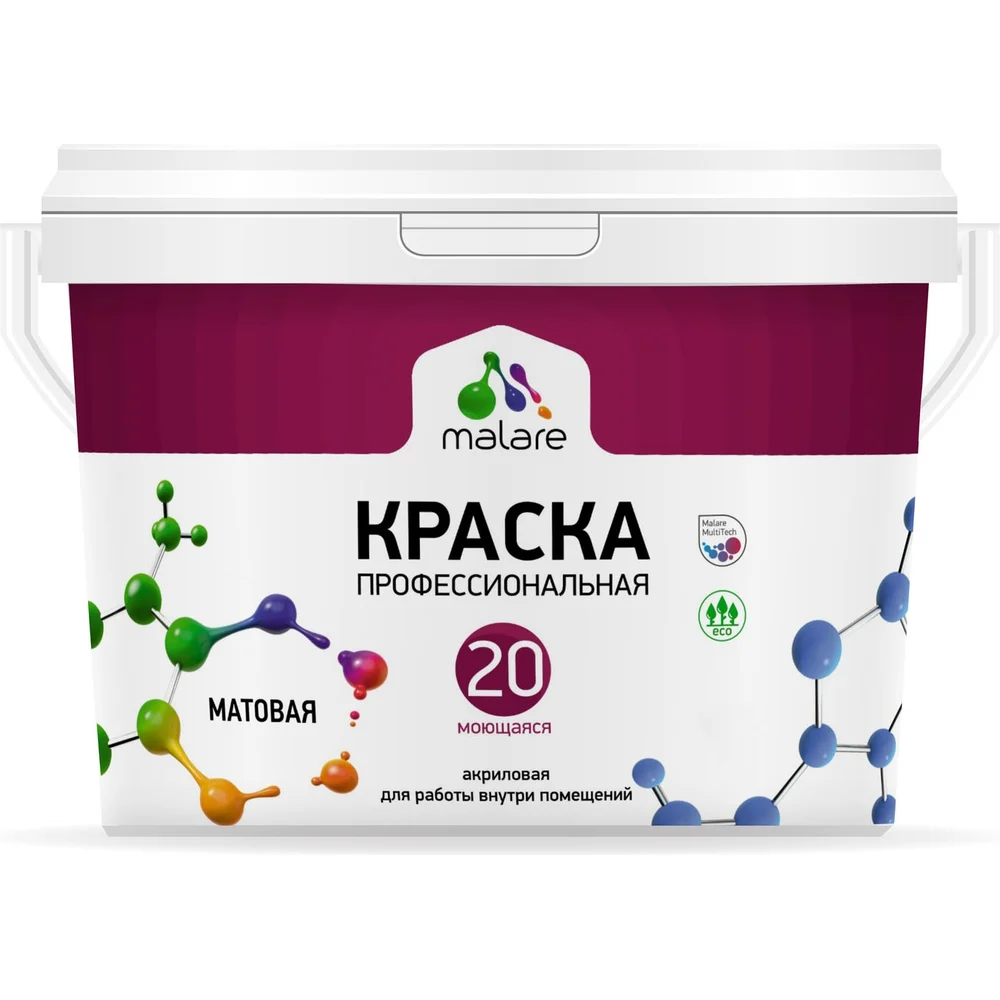 Краска для стен и обоев, потолков MALARE Euro №20 2036774837526