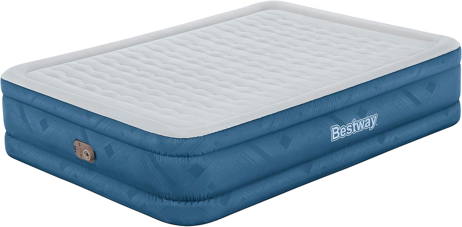 Кровать надувная BestWay 152х203х46 см, Snugable Top, встр. насос 220 В, до 300 кг (69075 BW)