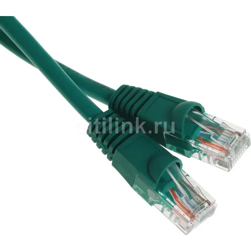 Патч-корд Buro литой (molded), UTP, кат.5E, 0.25м, 4 пары, 26AWG, алюминий омедненный, многожильный, зеленый