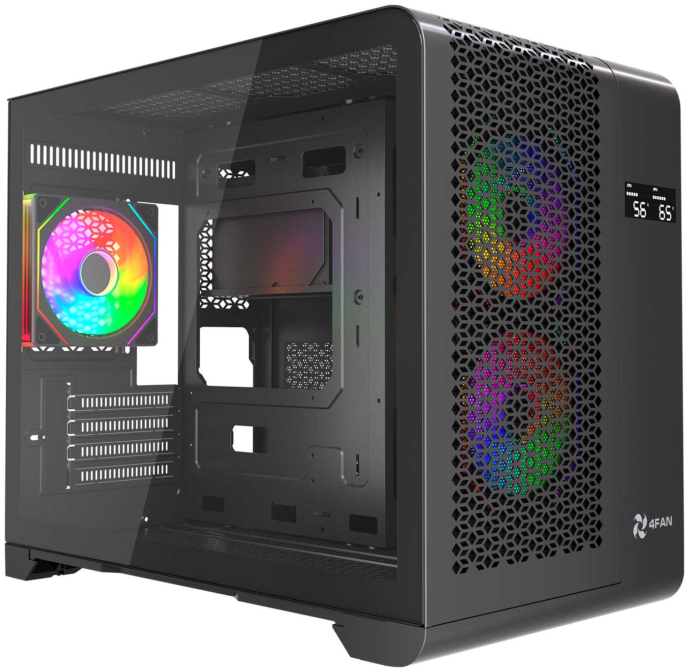 Компьютерный корпус 4FAN XZ Megabit Black wFans