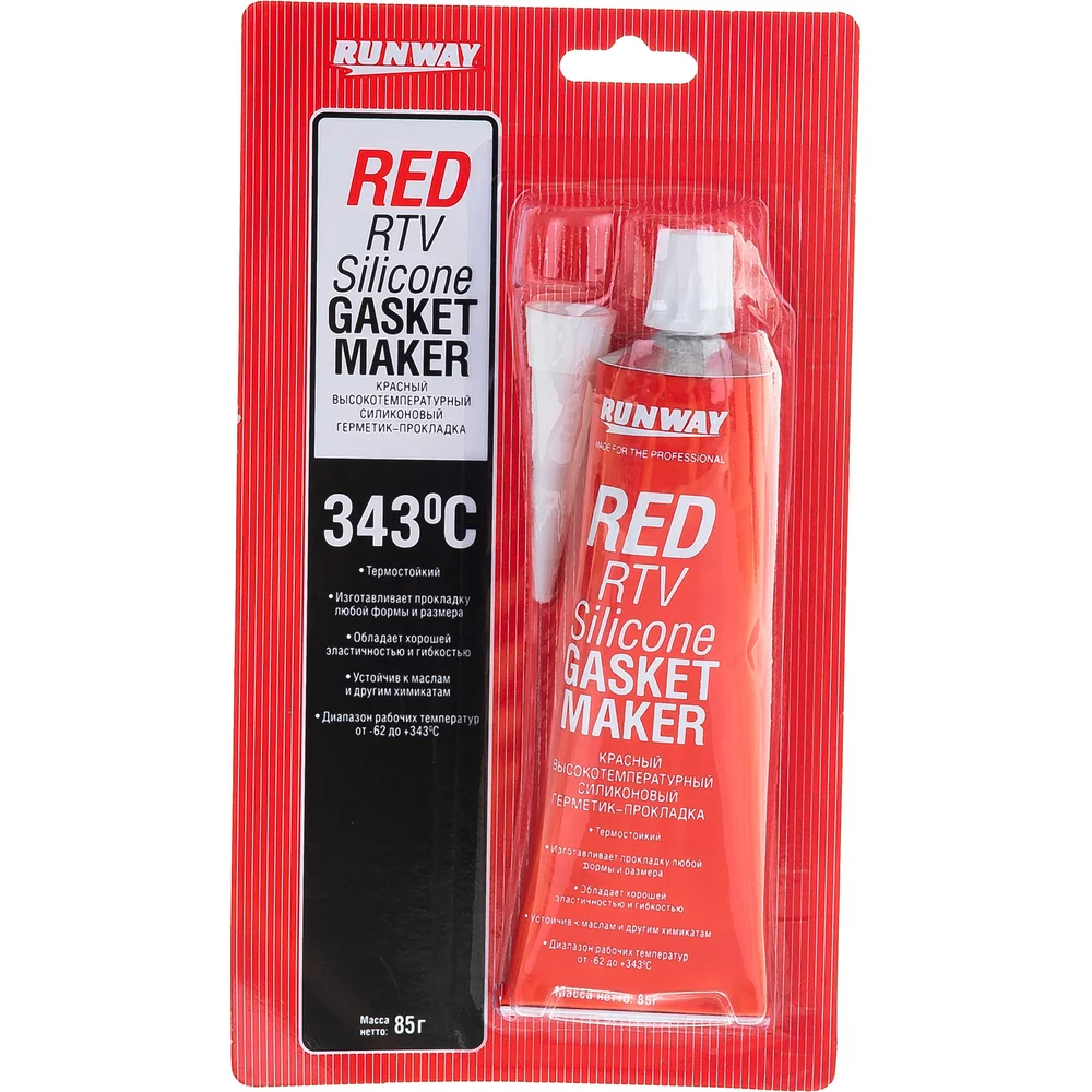 Высокотемпературный силиконовый герметик RUNWAY RW8500 54977