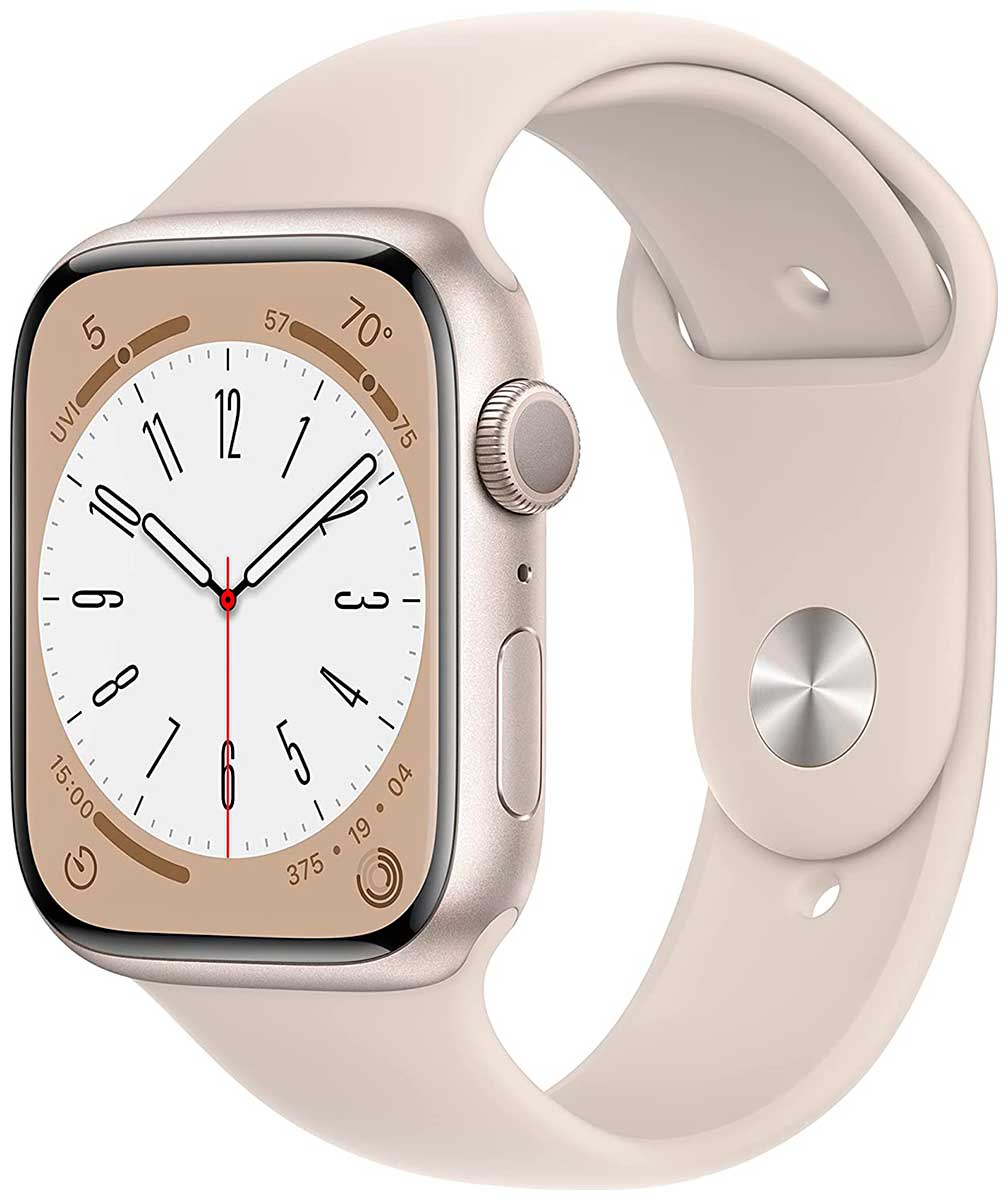 Смарт-часы Apple Смарт-часы Apple Watch Series 8 GPS 45mm Starlight Aluminium Case Starlight Sport Band MNUQ3LL/A