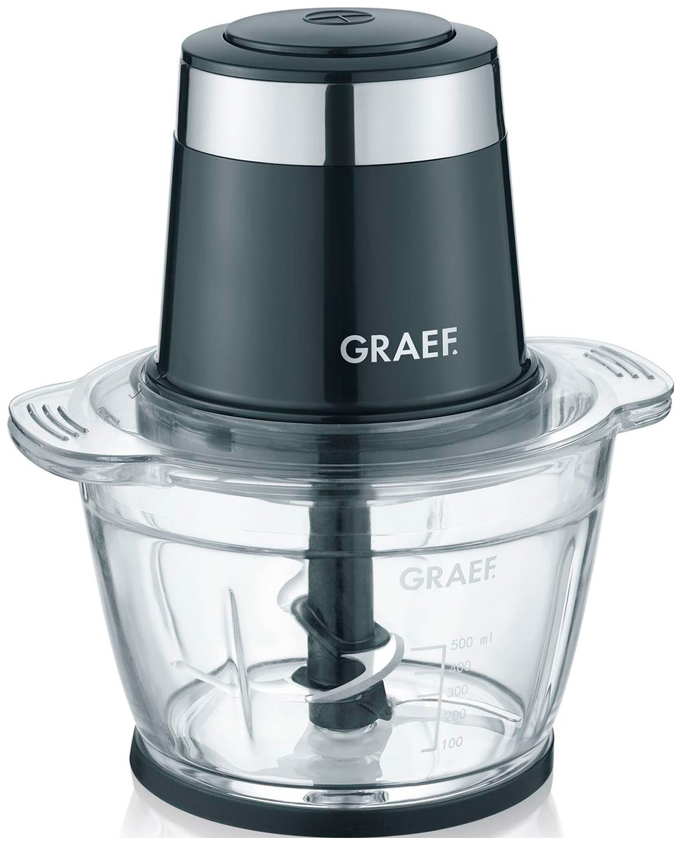 Измельчитель Graef CH 502 schwarz, 500 Вт, 2 скорости, стеклянная чаша