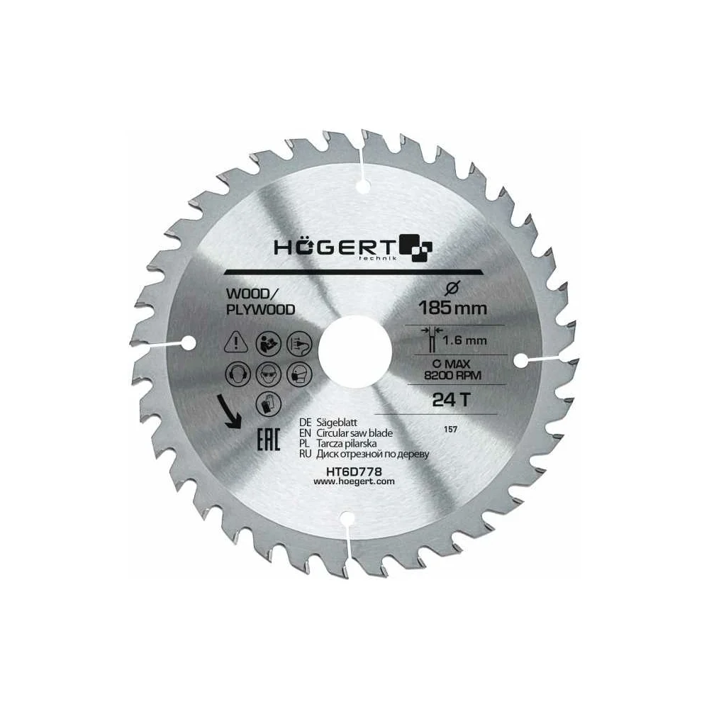 Диск пильный по дереву HOEGERT TECHNIK HT6D778