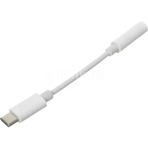 Переходник USB Type-C (m) - Jack 3.5 (f), 0.05м, белый