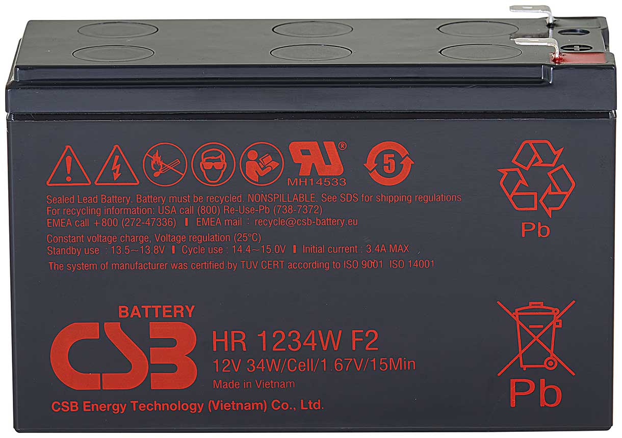 Аккумуляторная батарея для ИБП CSB HR1234W F2 (12В, 9Ач)