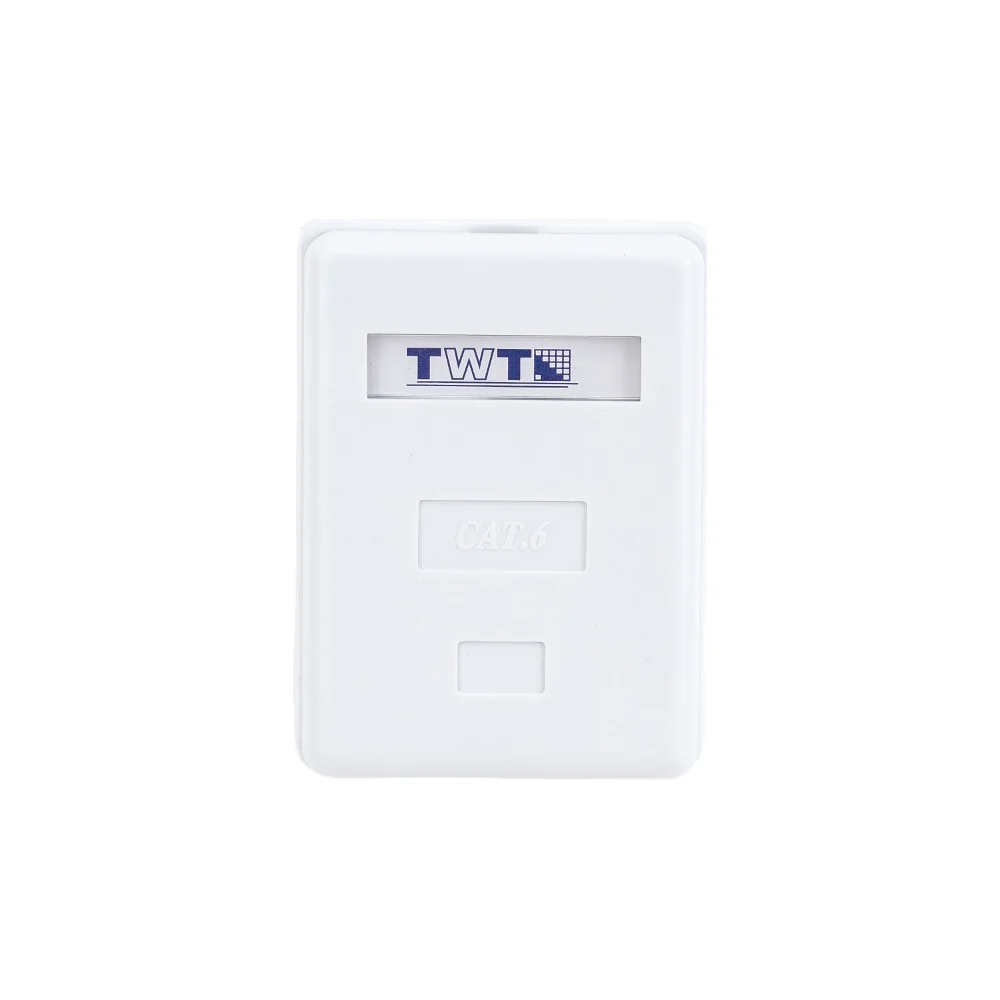 Экранированная настенная розетка TWT TWT-SM1-45/S6-WH