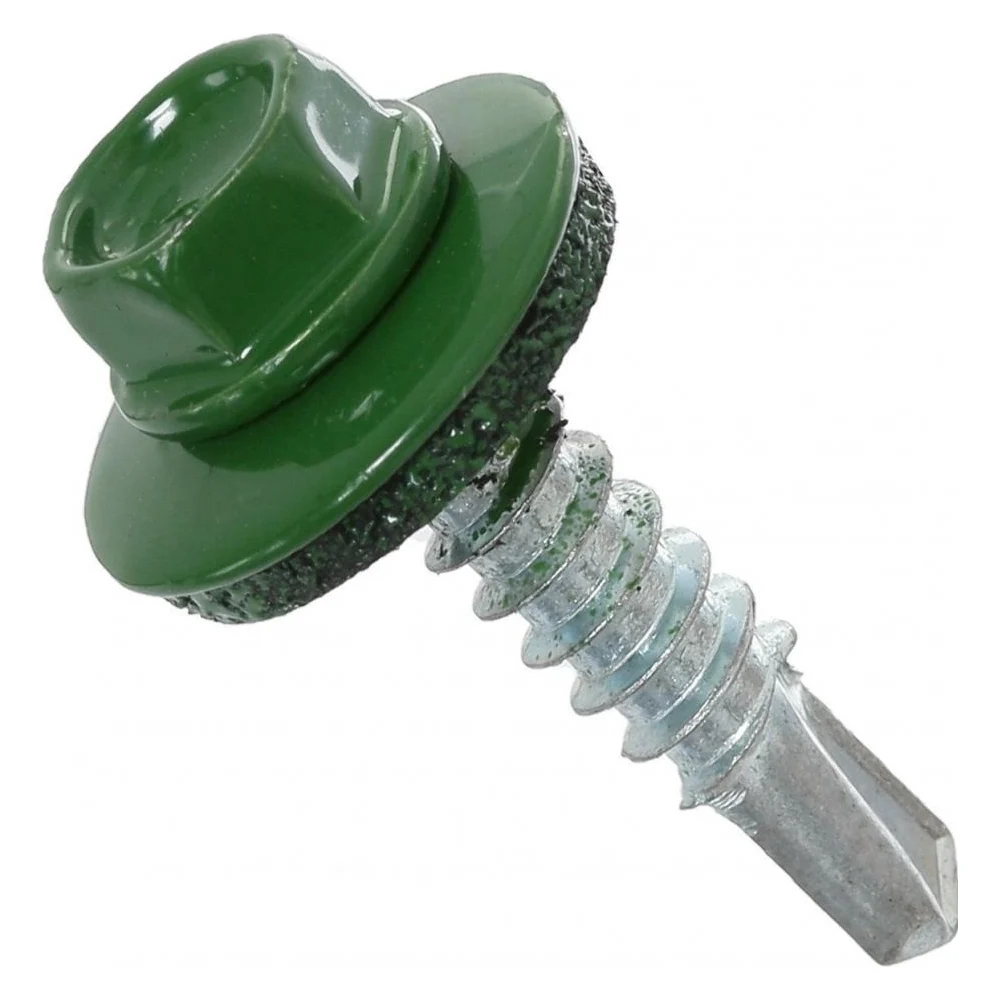 Кровельный саморез КРЕП-КОМП 4,8x19 RAL6002, зелёный Kn KENNER (4500шт) ск48196002