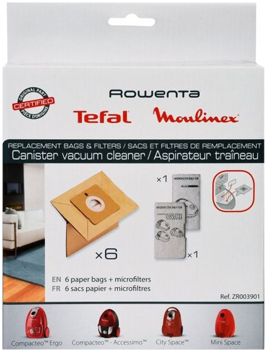 Набор пылесборников для пылеcосов Tefal TW24 ZR003901
