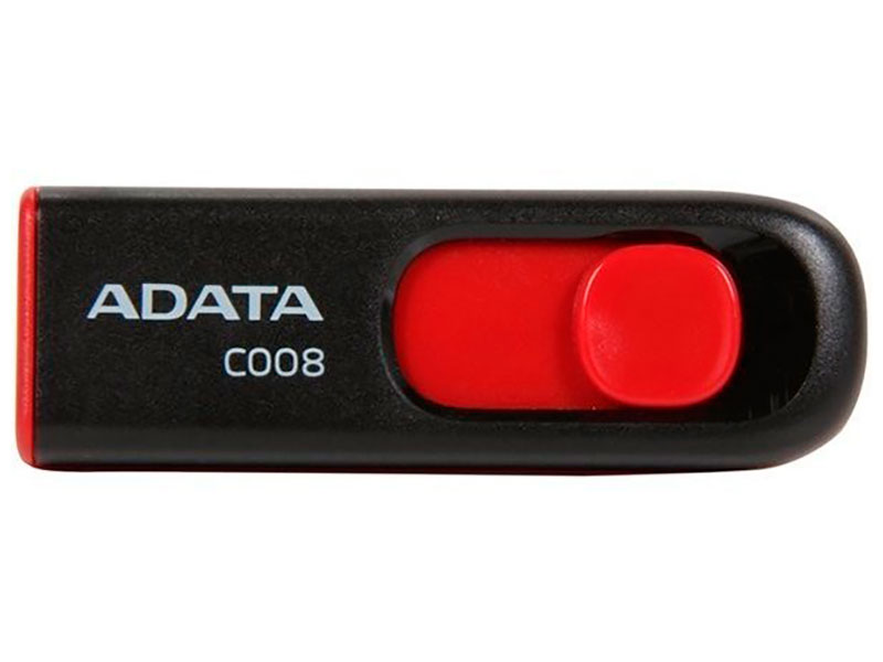 Флеш-накопитель Adata USB 3.2, 64 GB, (AC008-64G-RKD), BLACK/RED