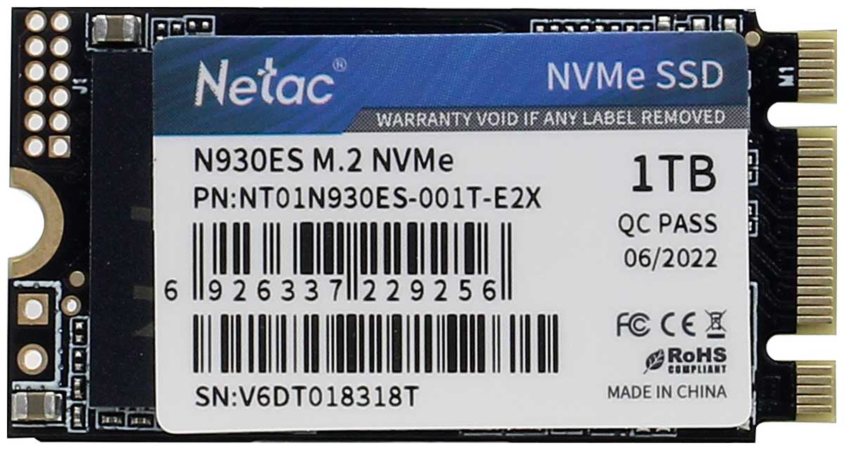 Жесткий диск SSD Netac M.2 N930ES 1000 Гб PCIe NT01N930ES-001T-E2X