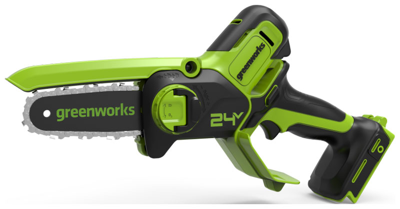 Цепная мини пила Greenworks аккумуляторная 24V, 10см, без АКБ и ЗУ (2008207)