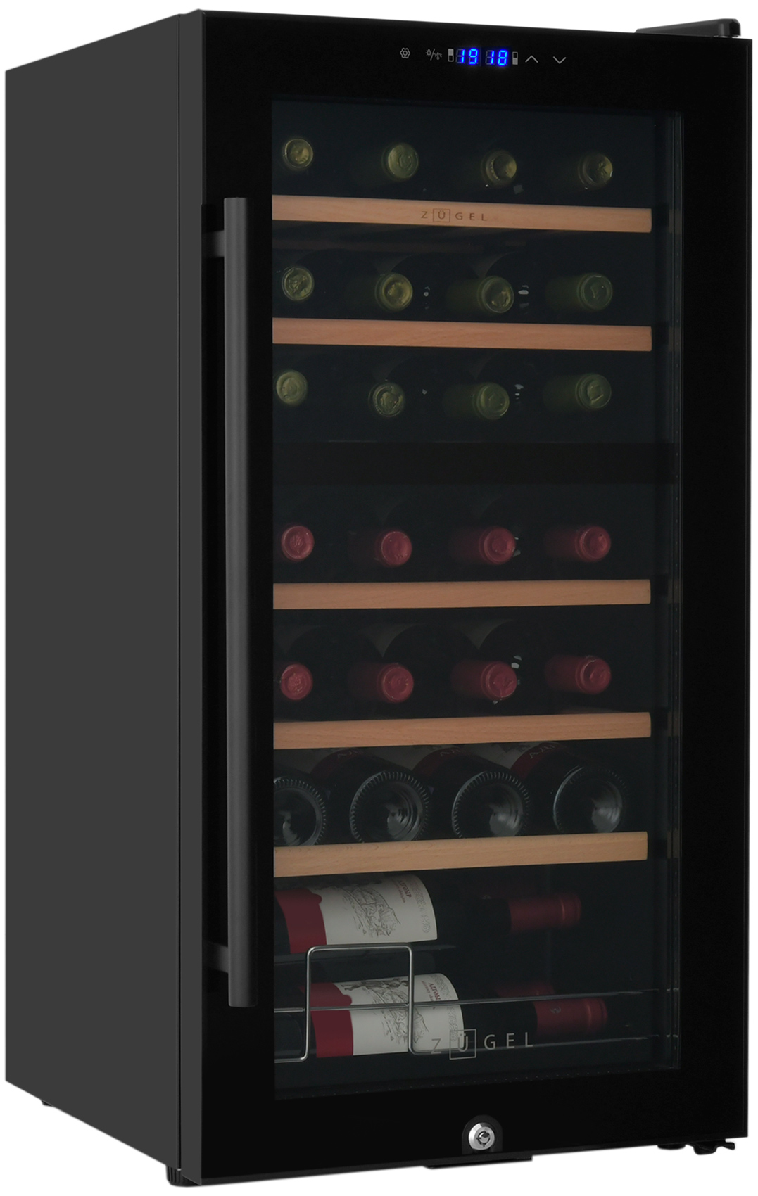 Винный шкаф Zugel ZCWF281DB черный