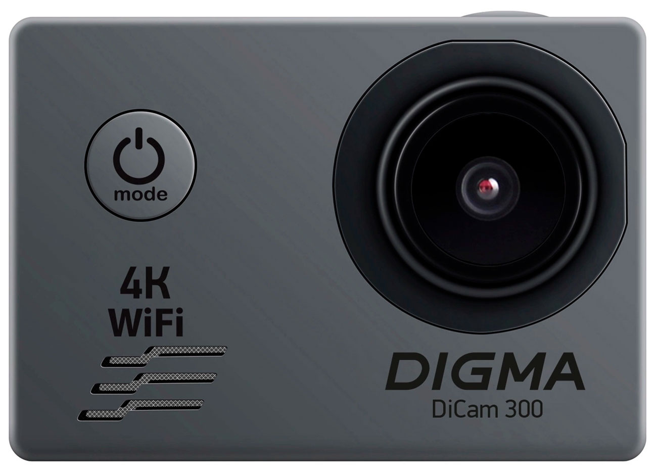 Экшн-камера Digma DiCam 300, серый