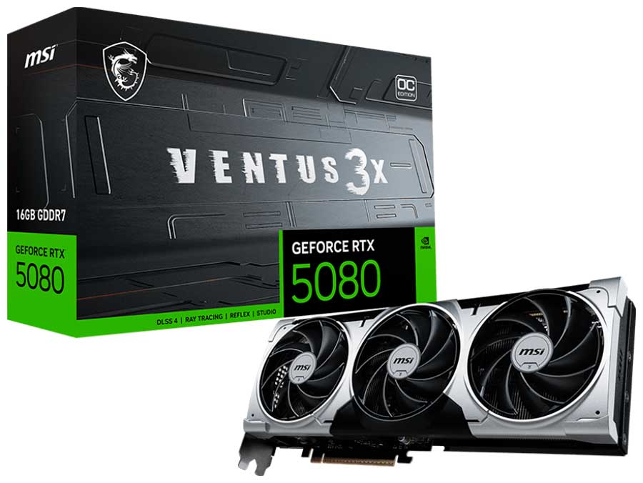 Видеокарта MSI GeForce RTX 5080 16G VENTUS 3X OC PLUS