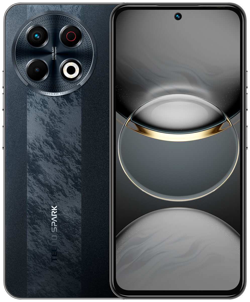 Смартфон Tecno SPARK 30 Pro KL7, 256/8 Гб, экран 6.78, AMOLED, Obsidian Edge