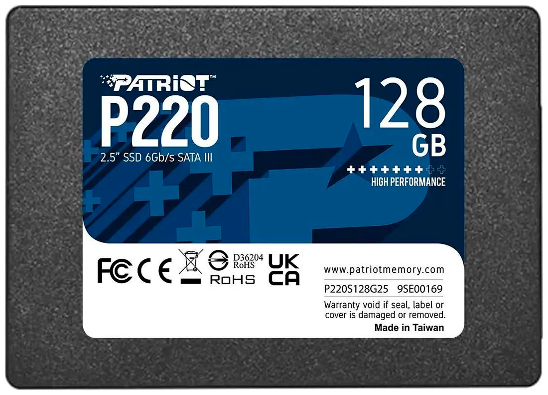 SSD накопитель Patriot Memory 2.5" P220 128 Гб SATA III (P220S128G25)