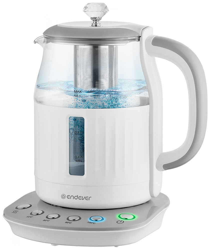 Чайник электрический Endever Skyline KR-364G белый (90257)