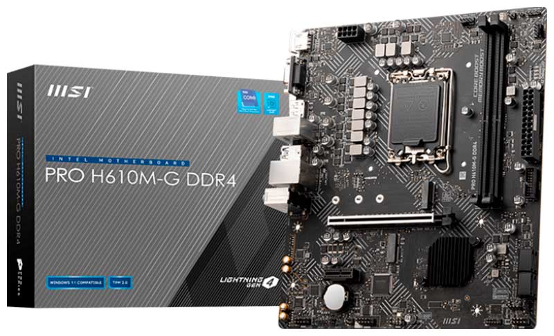 Материнская плата MSI PRO H610M-G (LGA1700, mATX)