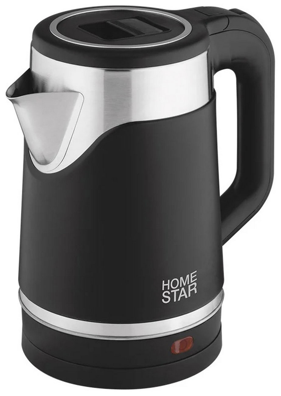 Чайник электрический Homestar HS-1043, 1.7 л, двойной корпус, черный (108851)