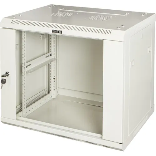 Шкаф коммутационный LanMaster Pro TWT-CBWPG-15U-6X8-GY настенный, стеклянная передняя дверь, 15U, 600x768x800 мм
