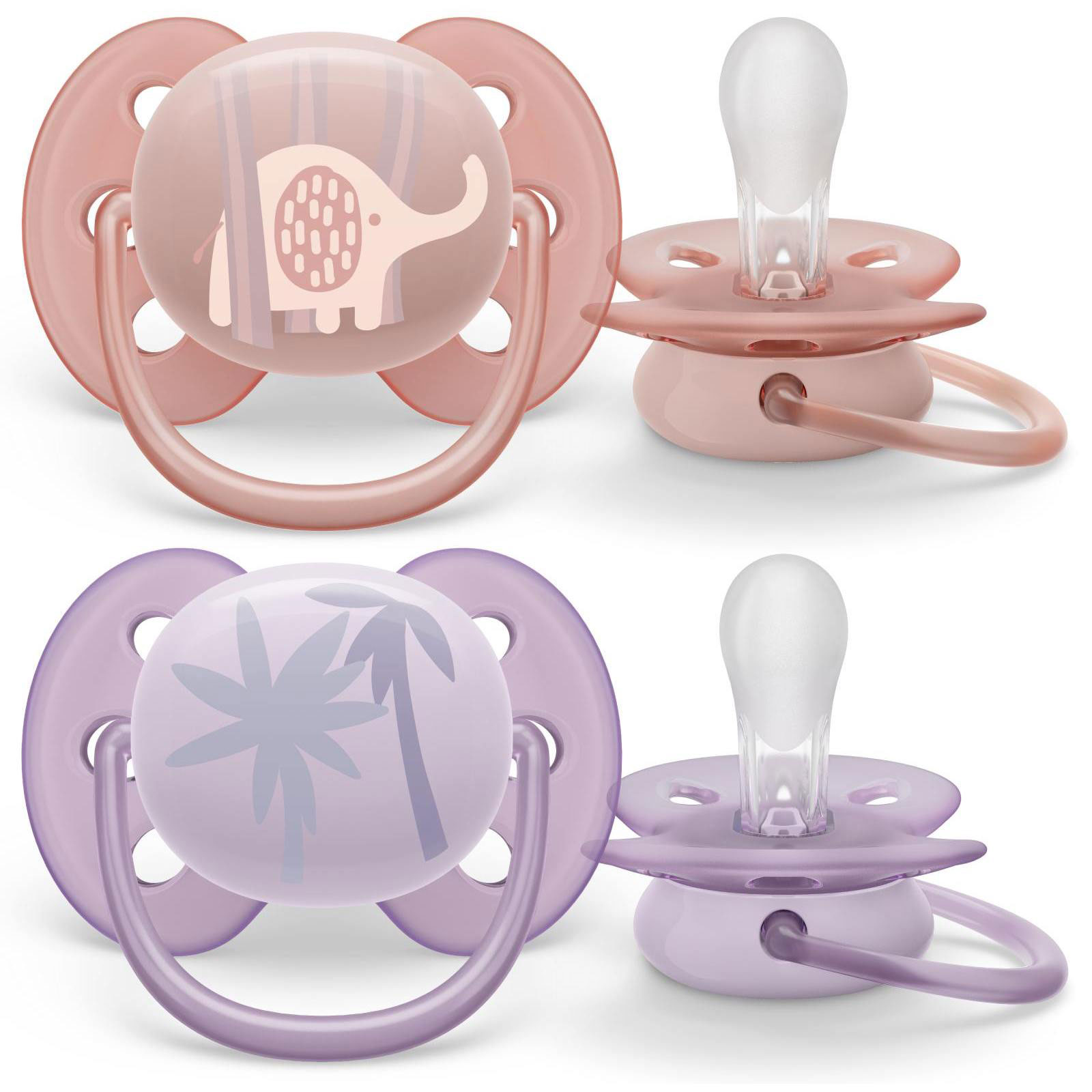Соска-пустышка Philips Avent SCF091/09 ultra soft слоник/пальмы