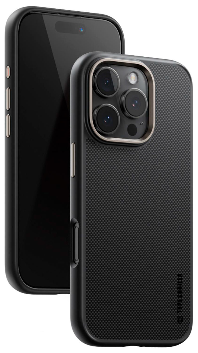 Чехол с магнитным покрытием Type Gorilla 600D Armor Aramid Fiber iPhone16 pro, Black (BL-T59-IP16P-600D-AMR-BK)