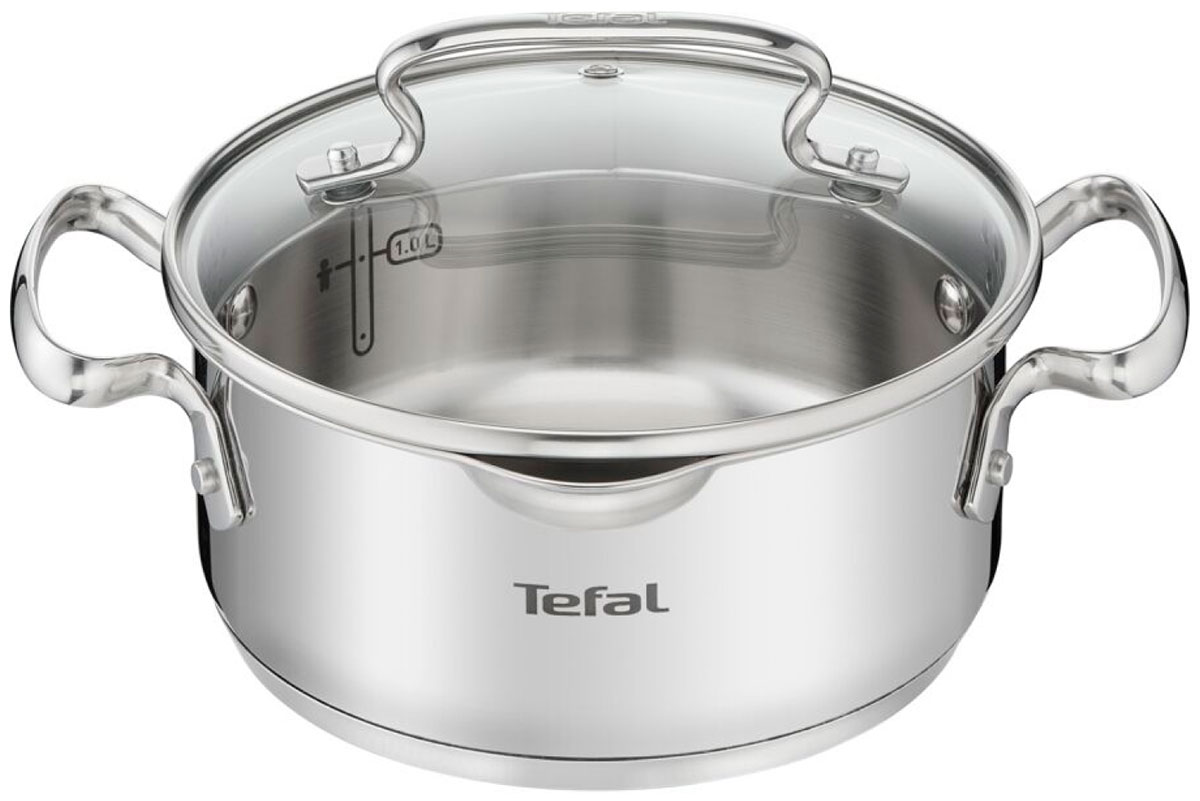 Кастрюля Tefal DUETTO+ 2 л G7194355, нержавеющая сталь, для всех типов плит