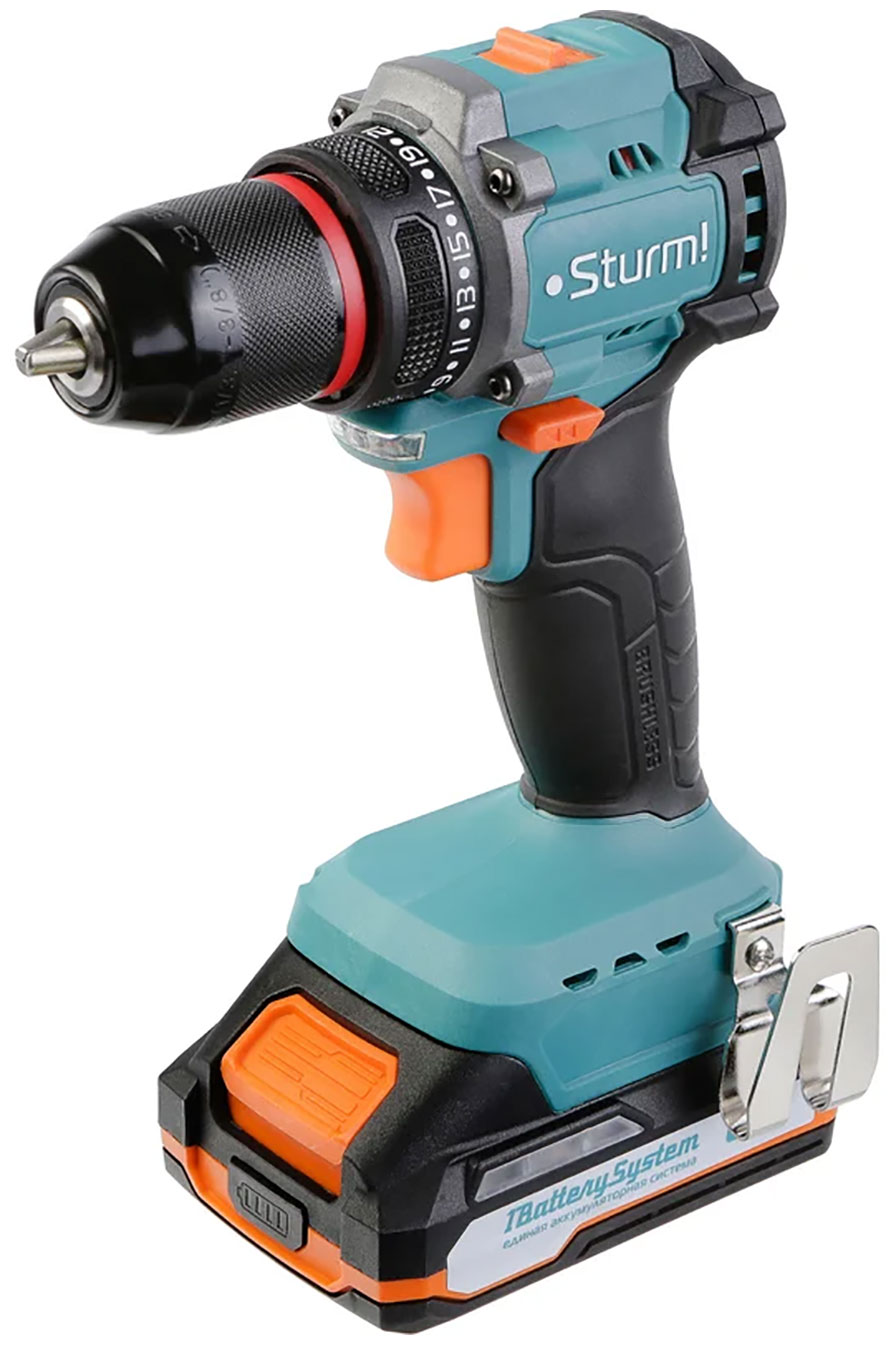 Дрель Sturm! CD1860BL, б/щ ,18В, 1BatterySystem, 60Нм, 2х2.0Ач, кейс