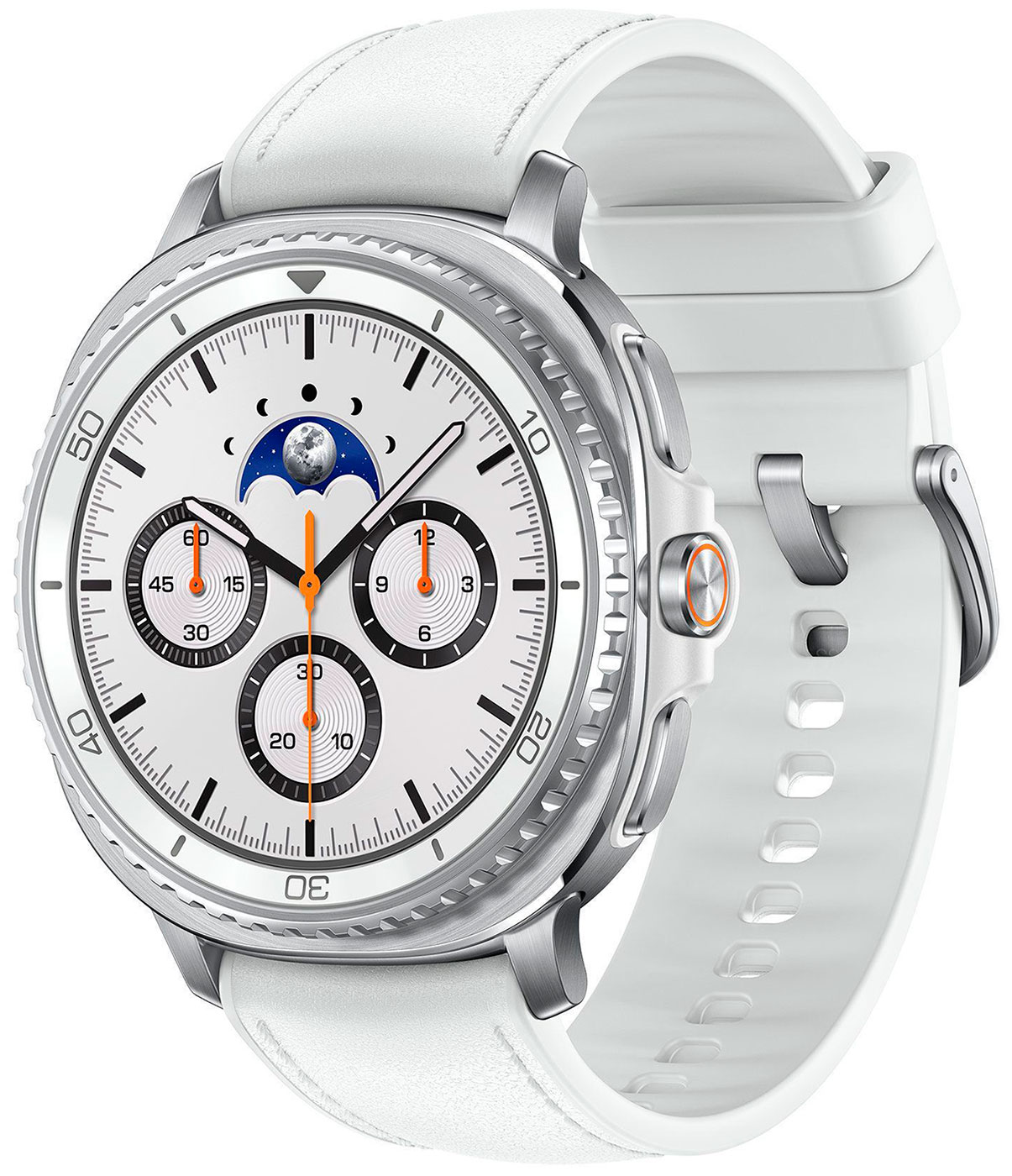 Смарт-часы Samsung Galaxy Watch 8 Classic, LTE, 46 мм, 1.34 Super AMOLED, серебристый/белый (SM-L505FZWACAU)