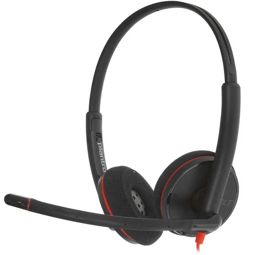 Гарнитура POLY Blackwire 3220, для компьютера, накладные, проводные, черный [8x228a6]