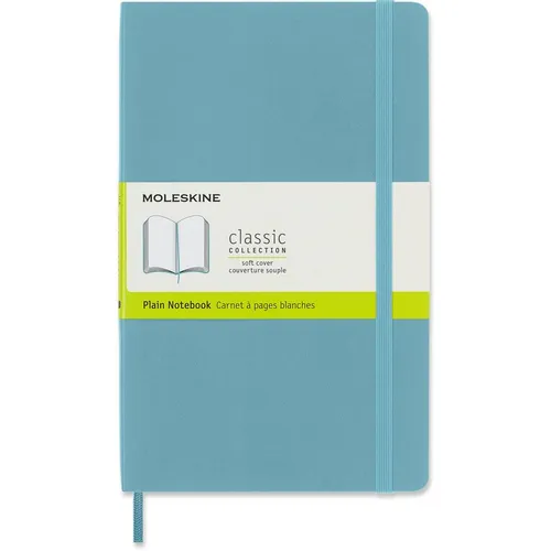 Блокнот Moleskine Classic Soft, 192стр, без разлиновки, мягкая обложка, голубой [qp618b35]