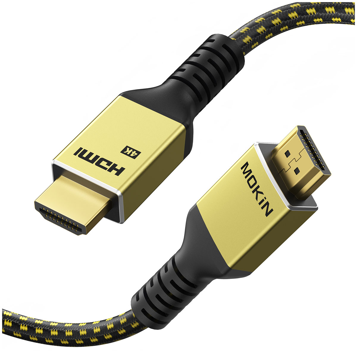 Кабель плетеный Mokin MOHD0112-GO HDMI to HDMI, 1.2 м