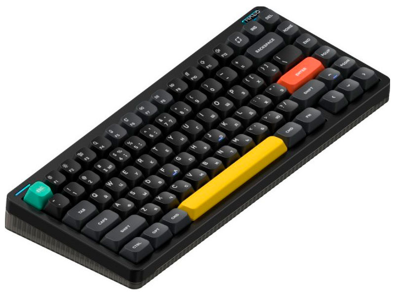 Беспроводная механическая клавиатура Nuphy QMK, Halo75 V2 Obsidian Black, RGB, Hot Swap Lemon Switch